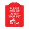 Signmission Please Pick Up After Your Pet Heavy-Gauge Aluminum Architectural Sign, 24" x 18", RW-1824-9786 A-DES-RW-1824-9786 - alternate 1
